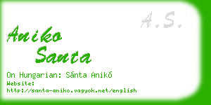 aniko santa business card